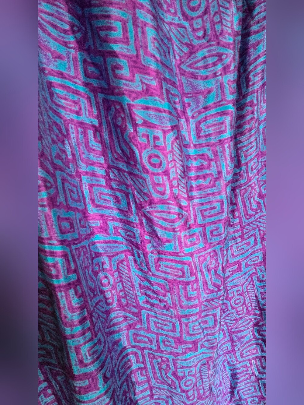 Vintage Funky Silk Geometric Skirt - Picture 5 of 8